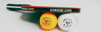 ZOROOX Professional Table Tennis Balls (3 Star) - White | Orange - Pack Of 18, 40+ ABS 2.7G 40 mm