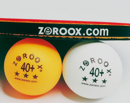 ZOROOX Professional Table Tennis Balls (3 Star) - White | Orange - Pack Of 18, 40+ ABS 2.7G 40 mm