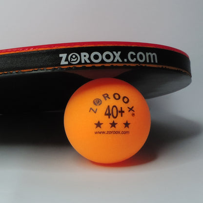 ZOROOX Professional Table Tennis Balls (3 Star) - White | Orange - Pack Of 18, 40+ ABS 2.7G 40 mm