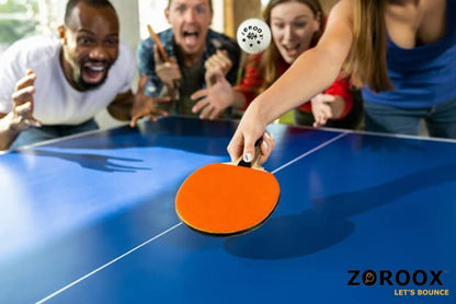 ZOROOX Professional Table Tennis Balls (3 Star) - White | Orange - Pack Of 18, 40+ ABS 2.7G 40 mm